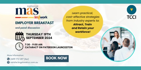 MAS National Employer Breakfast (Launceston) – “Attract, Train and Retain”