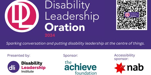 The Disability Leadership Oration 2024