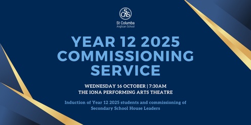 Year 12 2025 Commissioning Service