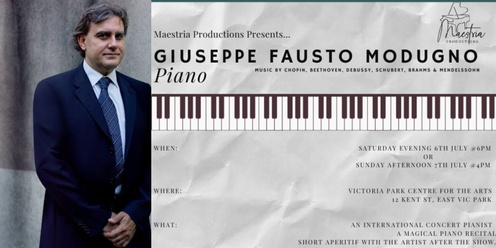 Cozy Winter Piano Recital Series:  Giuseppe Fausto Modugno
