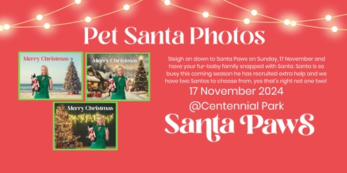  11am - 12pm Pet Santa Photos -  Santa Paws Event 2024