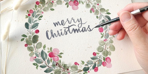 Create, Connect & Relax - Christmas Wreath Watercolour Workshop