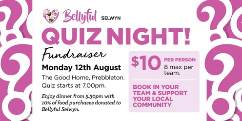 Bellyful Selwyn Quiz night