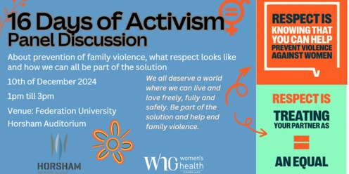 16 Days of Activism Panel Discussion