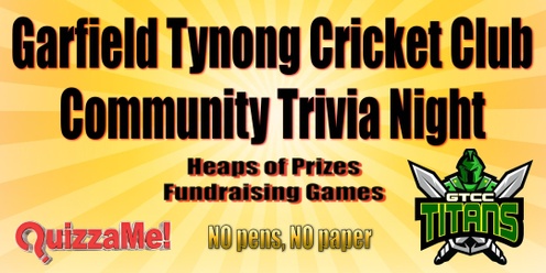 Garfield Tynong Cricket Club Community Trivia Night