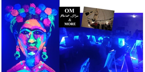 Glow in the dark abstract Frida inspired Paint, sip&  Tour at Perth Observatory 