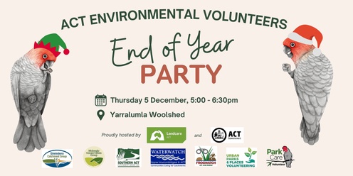 ACT Environmental Volunteers End of Year Party 2024