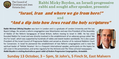 Rabbi Boyden presents