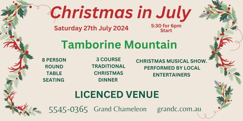 Christmas In July Dinner & Show