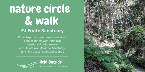 Nature circle and walk at Foote Sanctuary 25 Aug 24