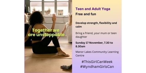 Wyndham Girls Can - Teen and Adult Yoga