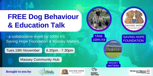 FREE Dog Behaviour & Education Talk + Giveaways 