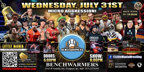 Freeport, IL - Micro Wrestling All * Stars Show #1: Little Mania Wrestling @ Benchwarmers