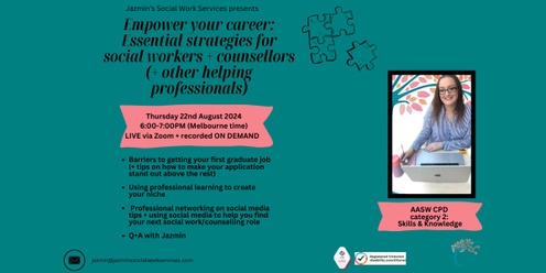 Empower your career: Essential strategies for social workers and counsellors (and other helping professionals)