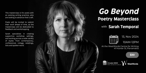 Go Beyond: Poetry Masterclass with Sarah Temporal 