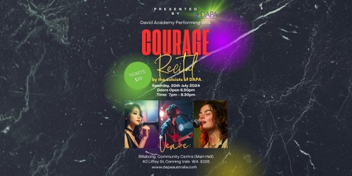 Courage! A recital by the solo student's of the David Academy of Performing Arts - Term two, 2024.