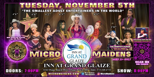 Lake Ozark, MO - Micro Maidens: Dwarf Dancers @ Inn at Grand Glaize! "The Only Micro Revue in the World!"