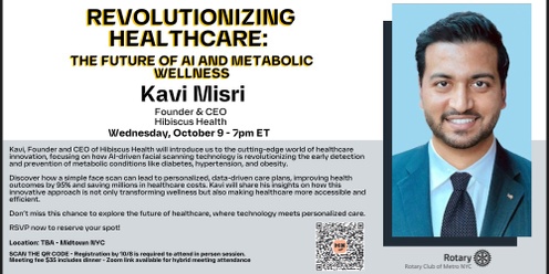 Join RCMNYC on October 9th for an insightful session on "Healthcare Innovation"