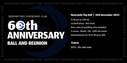 Merewether Surfboard Club 60th Anniversary Ball and Reunion