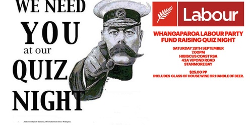 Whangaparaoa Labour Party Quiz Night