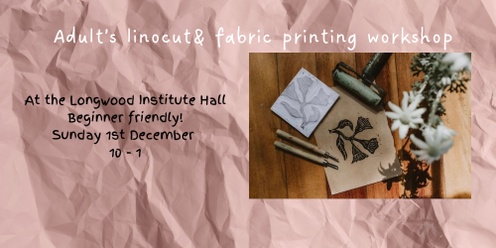 Beginners Linocut for fabric printing