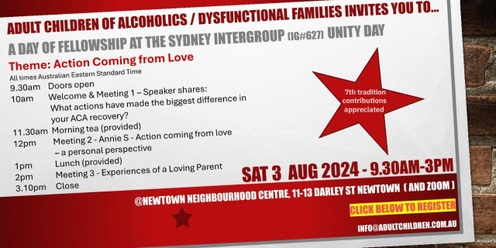Adult Children of Alcoholics & Dysfunctional Families Sydney Unity Day