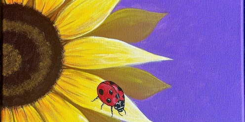 Ladybug Sunflower Paint and Sip_Sep