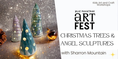 Christmas Trees and Angel Sculptures