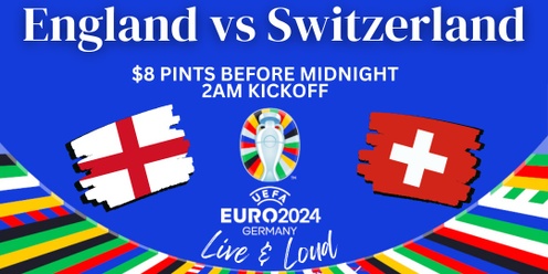 ENGLAND vs Switzerland - Euros 24 (FREE ENTRY)
