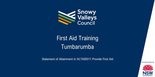 First Aid Training - Tumbarumba