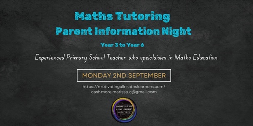 Maths Tutoring Parent Info Session