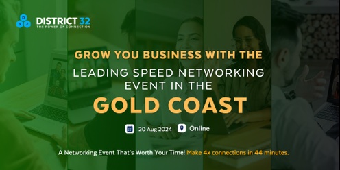 Gold Coast's Leading Speed Networking Event – Online – Tue 20 Aug