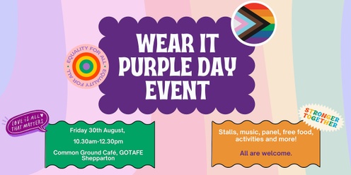 Wear It Purple Day 2024 - Greater Shepparton Event