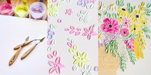 Textured Floral Painting with Mahima