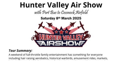 Hunter Valley Air Show with port Bus