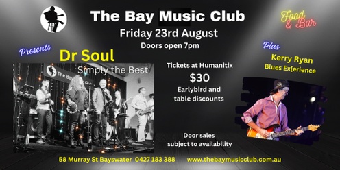 The Bay Music Club presents Dr Soul