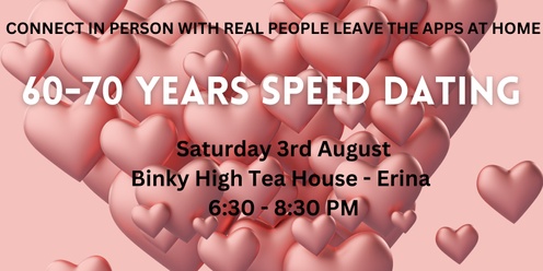 60-70 years Speed Dating 