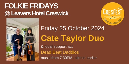 FOLKIE FRIDAY OCTOBER 2024 - CATE TAYLOR @ LEAVER'S HOTEL