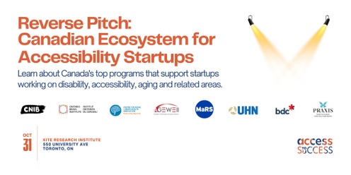 Reverse Pitch: Canadian Ecosystem for Accessibility Startups