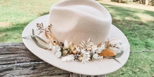 Flowers and Fedoras - Dried Floral Arrangement