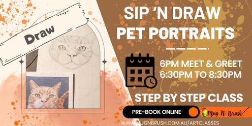 *Early Bird Tickets now on Sale * Sip 'n Draw - Sketch your pet with Cassie. Now with Zippay & Afterpay!