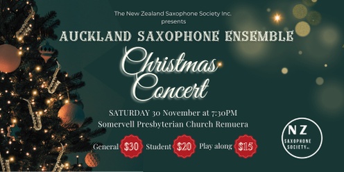 Auckland Saxophone Ensemble - Christmas Concert 