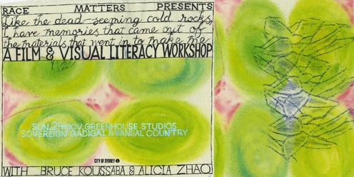 A visual literacy workshop by Race Matters with Bruce Koussaba & Alicia Zhao 