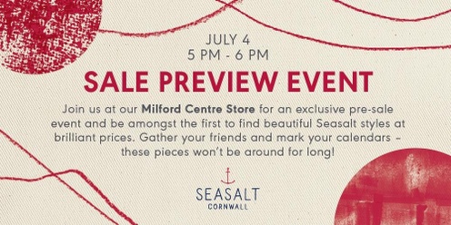 Seasalt Cornwall : Your Exclusive Pre-Sale Event