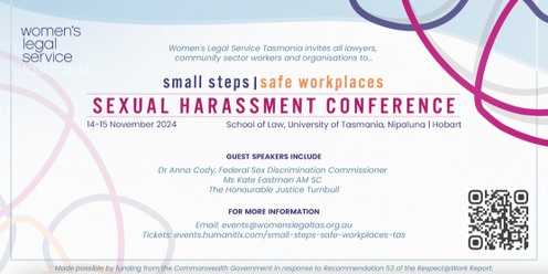 Small Steps | Safe Workplaces, Workplace Sexual Harassment Conference