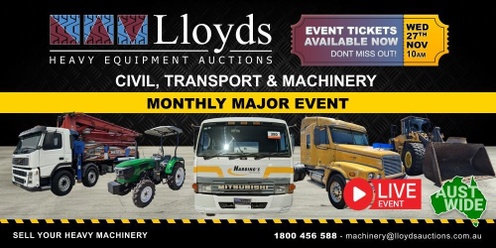 Civil, Transport and Machinery Major Monthly Event. LIVE 