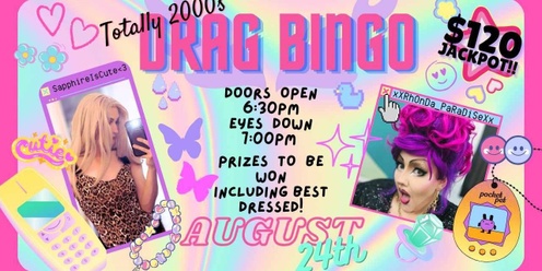 Drag Bingo with Rhonda Paradise and Sapphire Quartz