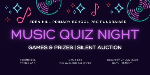 Eden Hill Primary School P&C - Music Quiz Night