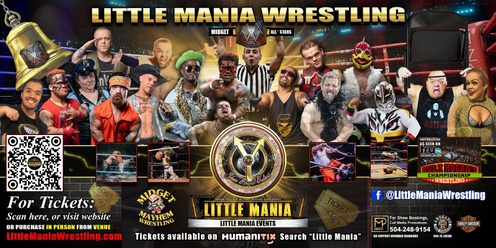 Tampa, FL - Midget Wrestling All * Stars @ Showbar Ybor: Little Mania Wrestling Rips through the Ring!