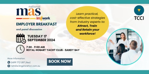 MAS National Employer Breakfast (Hobart) – “Attract, Train and Retain”
